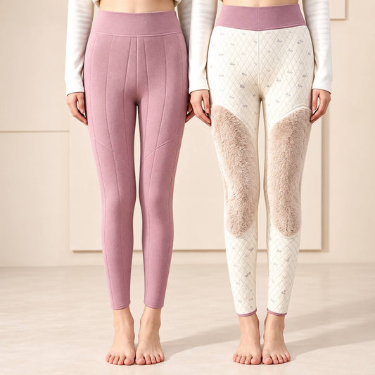 High Waisted Slim Fit Pants With Wide Waistband – Pink